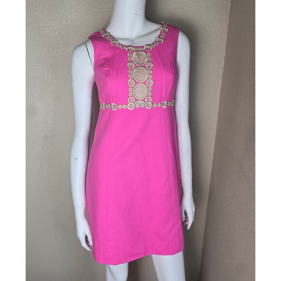 Lilly Pulitzer Rosie Shift Dress Lined Hot Pink Size 0 Barbiecore NWOT - Picture 8 of 12